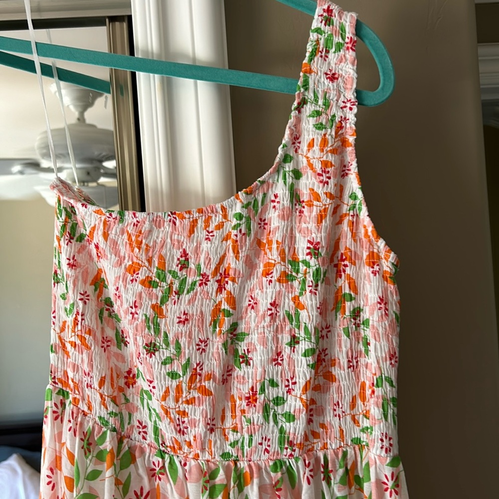 One shoulder floral sundress